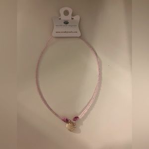 pink beaded beach necklace